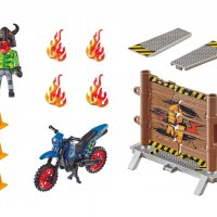 Playmobil - Каскадьорско шоу, Мотоциклет с огнена стена, снимка 2 - Конструктори - 39166734
