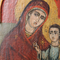 Централна част на българска икона Триптих, снимка 3 - Икони - 36576518