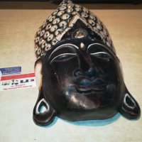 ГОЛЯМА маска стенна от дърво Буда декорирана 0311202206, снимка 8 - Колекции - 30664495