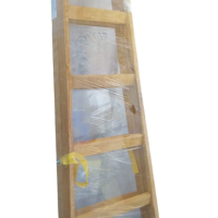 Дървена стълба подсилена с метални шпилки МОДЕЛ 2024 Височина 222 см / 7 стъпала , снимка 3 - Градински инструменти - 44599998
