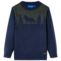 Детски плетен пуловер, нейви, 116(SKU:14501, снимка 1 - Други - 44792498