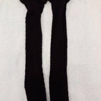 Черни чорапи със силиконови банджове , фигурални , плътност 70 дена, решетка тип ромб, снимка 3 - Бельо - 37408201