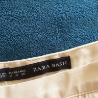 Дънков панталон с ластик , пола с ресни Zara , чанта S / M 164, снимка 6 - Дънки - 36410949