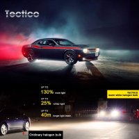 TECTICO 9012 HIR2 Халогенни крушки за фарове 12V 55W,Топла бяла ултра ярка светлина за мъгла DRL,2бр, снимка 4 - Аксесоари и консумативи - 38768832