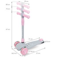 ТРОТИНЕТКА JAX BALANCE KICK SCOOTER, Сиво и розово 085002, снимка 12 - Други спортове - 36953781