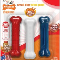 Играчки за дъвчене с аромат на фъстъчено масло, бекон и пиле за кучета до 7 кг. (3 броя), снимка 1 - За кучета - 44181985