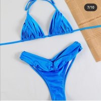 Дамски бански в синьо, снимка 1 - Бански костюми - 40658617