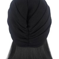 Тюрбан за коса с пандела в черно, снимка 3 - Аксесоари за коса - 40511340