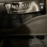 Ново кожено черно сако блейзер буфан ръкав Caramella Fashion , снимка 3 - Сака - 44216719