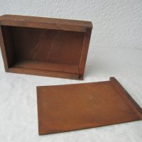 ?  Стара дървена кутия с плъзгащ капак, дърво стара, снимка 5 - Други - 31791297