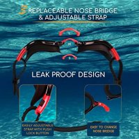 Нови Унисекс очила за плуване с UV защита, против мъгла и без течове, снимка 6 - Водни спортове - 35083475