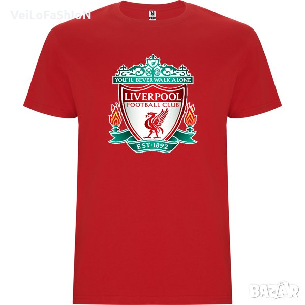 Нова мъжка тениска на футболния отбор Ливърпул (Liverpool) в червен цвят , снимка 1