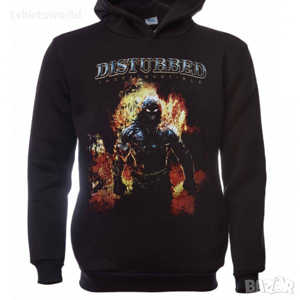 Нов мъжки суичър с дигитален печат на музикалната група Disturbed (Дистърбт), снимка 1