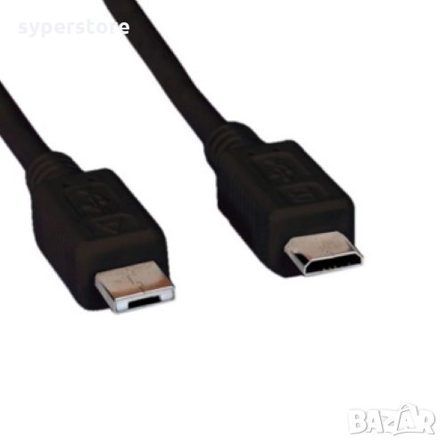 Кабел Micro USB-A към Micro USB-B 2.0 Roline 11.02.8753 Черен 1.8м USB-A to Micro USB-B M/M, снимка 1