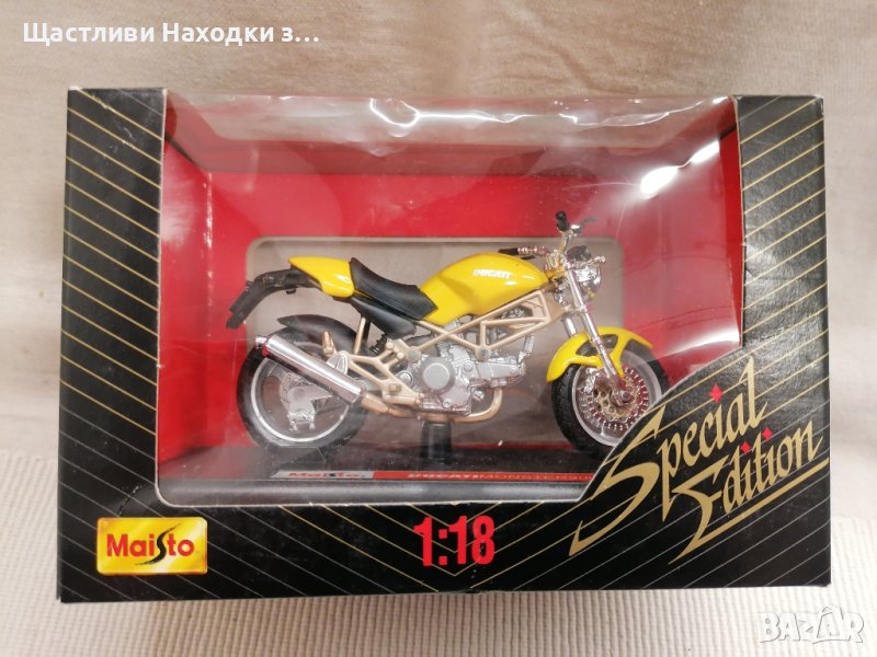 💕🧸Mотоциклет Maisto Special edition Dukati Monster 900 жълт, снимка 1