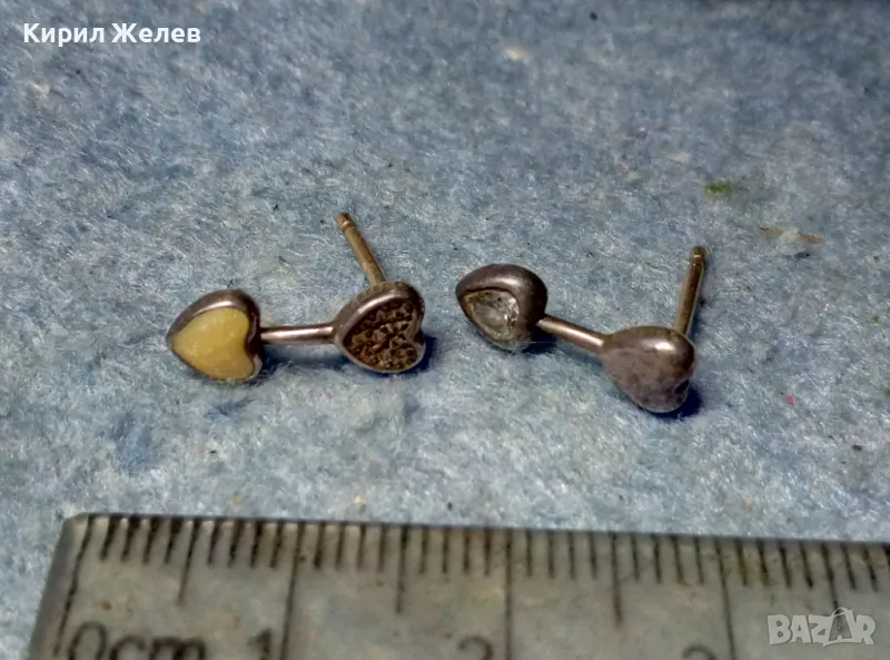 PANDORA СЪРЦЕВИДНИ СРЕБЪРНИ ОБЕЦИ ПАНДОРА СРЕБРО S925 ALE с ЦИРКОНИ и ЕМАЙЛ 48579, снимка 1