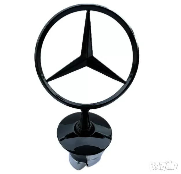 емблема за Мерцедес Mercedes-Benz 44mm черен гланц S E C CLK, снимка 1