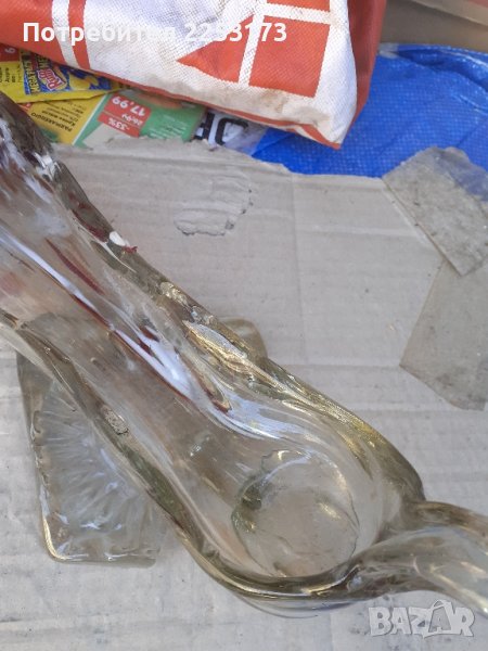 Съветска стъклена птица с ъс забележка, снимка 1