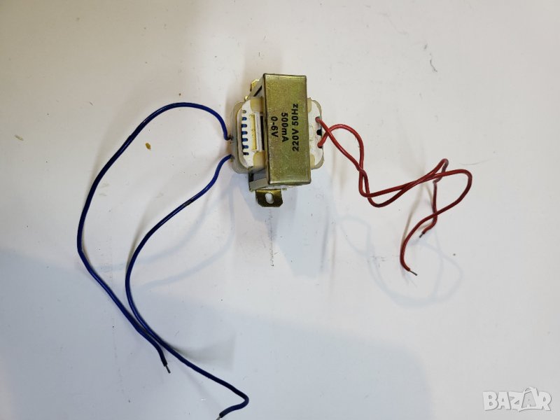 Трансформатор траф захранване  6  волта  - 0,5  ампера, снимка 1