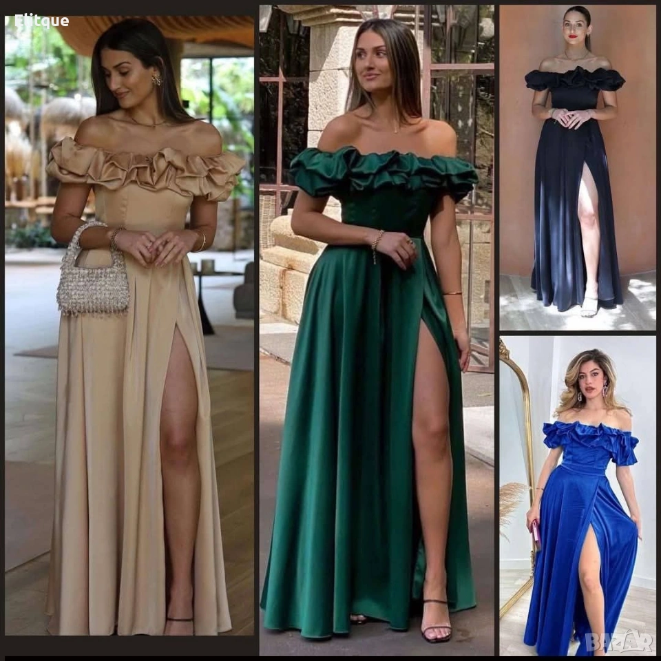 Дълги елегантни ,сатенени официални рокли , снимка 1