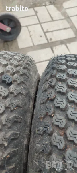 Гуми с джанти задни от тракторна косачка31-3-25, снимка 1