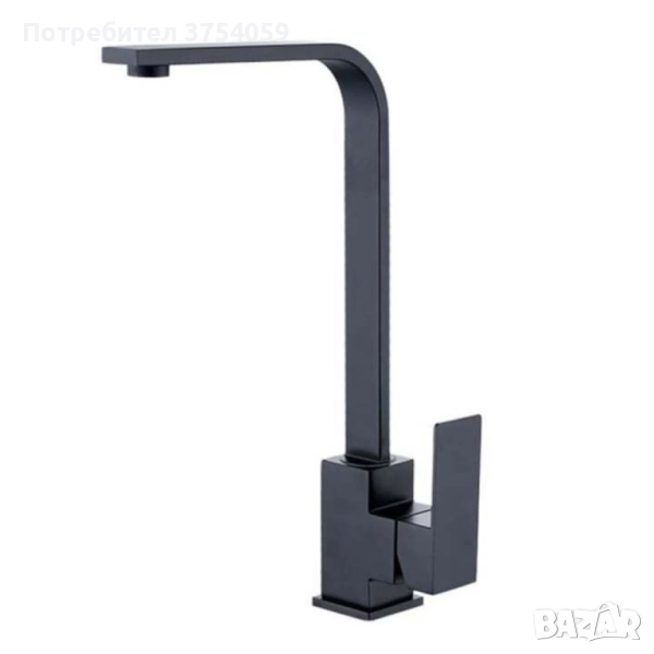Едноръкохватков кухненски смесител, цвят черен мат, Top Ceramic, снимка 1