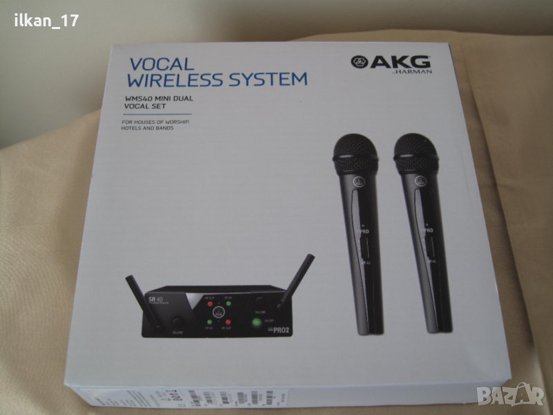 Микрофони Безжични AKG WMS40 MINI Dual Vocal Set НОВО!, снимка 1