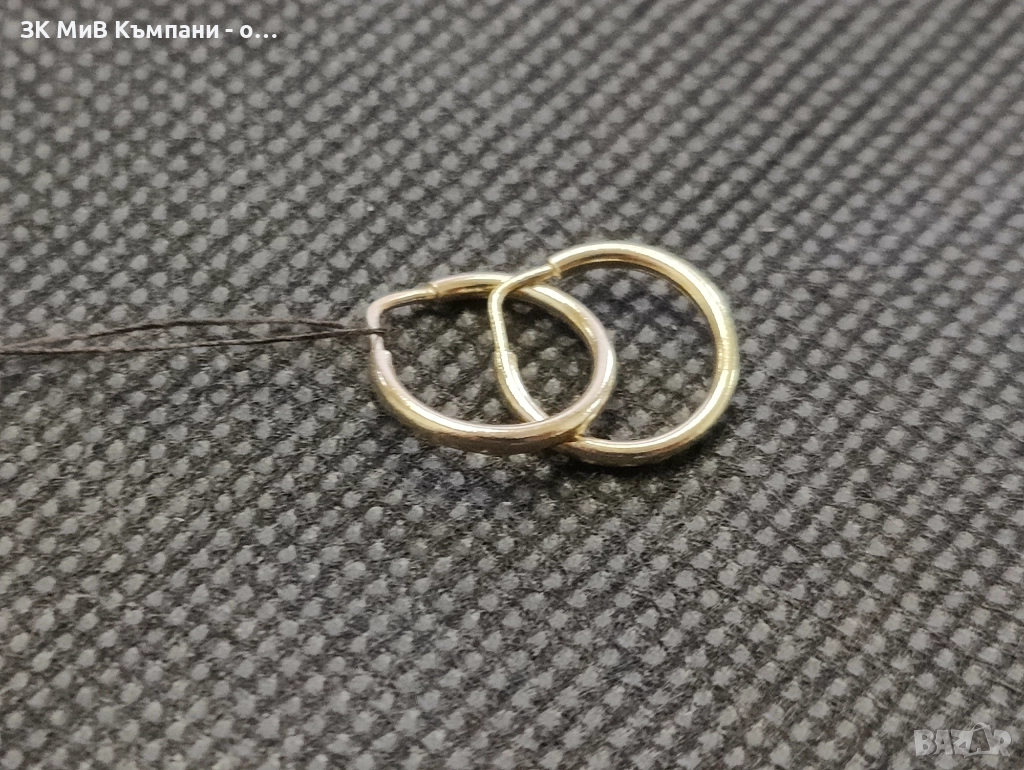 Чисто нови детски обеци 0.7гр-14к, снимка 1