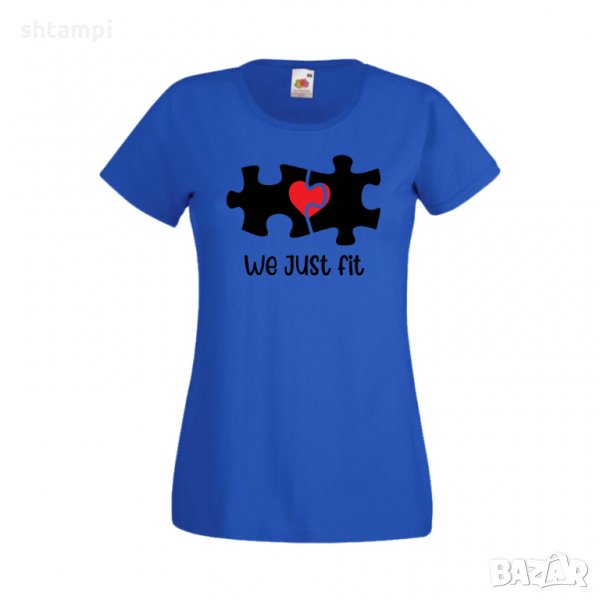 Дамска тениска Свети Валентин We Just Fit, снимка 1