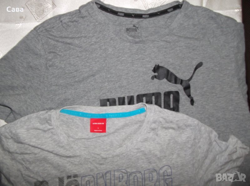 Тениски PUMA, BJORN BORG   мъжки,Л  /бяла и сива/, снимка 1
