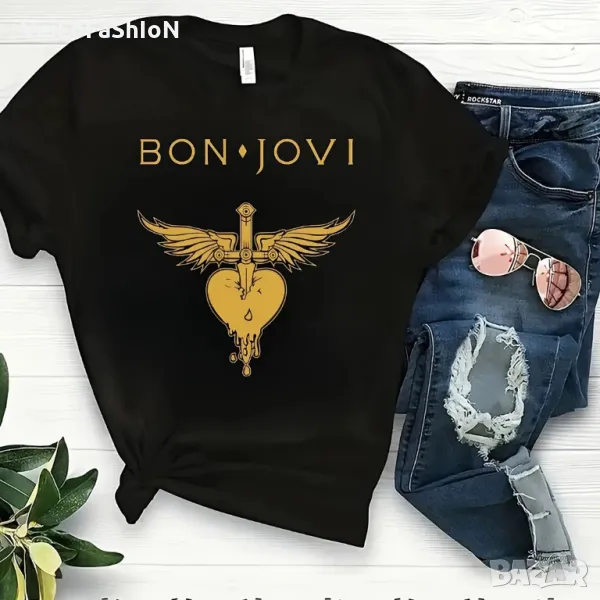 Нова дамска тениска на музикалната група Bon Jovi , снимка 1