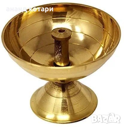 Свещник от месинг с фитли, снимка 1