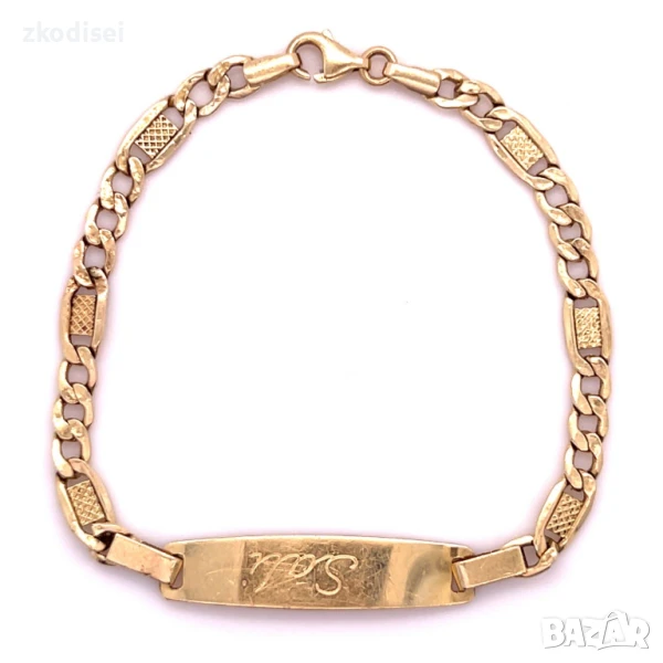 Златна детска гривна 3,26гр. 16,7см. 14кр. проба:585 модел:33091-1, снимка 1