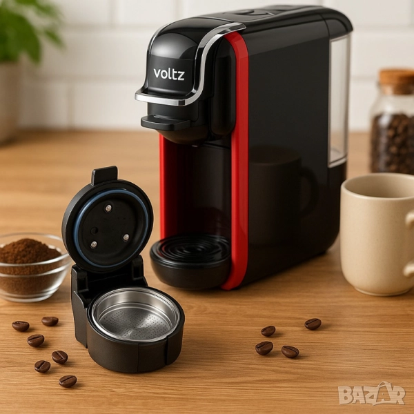 Двойна приставка за мляно кафе съвместима с кафемашина Voltz OV51171B5, снимка 1