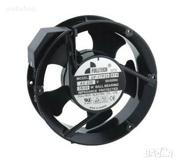 Вентилатор FullTech, метален, аксиален, лагер, 220V, 2P, 0,23A, Ф172x51mm, 289m3/h, снимка 1