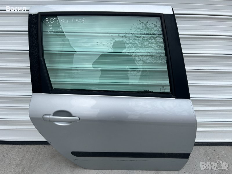 Задна дясна врата СВЕТЛОСИВА Peugeot 307 SW 1.6 HDI 1.6hdi Пежо 307 Комби 1.6 ХДИ 1.6хди pejo, снимка 1