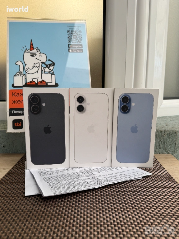 НОВ❗️36М ГАРАНЦИЯ❗️iPhone 17 256GB Лизинг от 35Е/м Mist Blue / Black / White , снимка 1