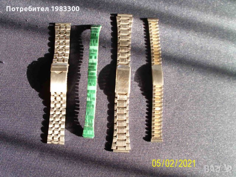 Верижки за ръчни часовници , Ориент , фикс-о-флекс с емайл , би-колорр, снимка 1