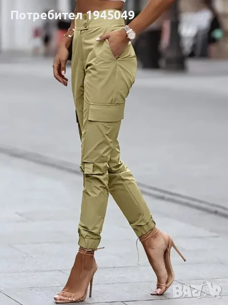 Дамски ежедневни карго панталони - С размер, снимка 1