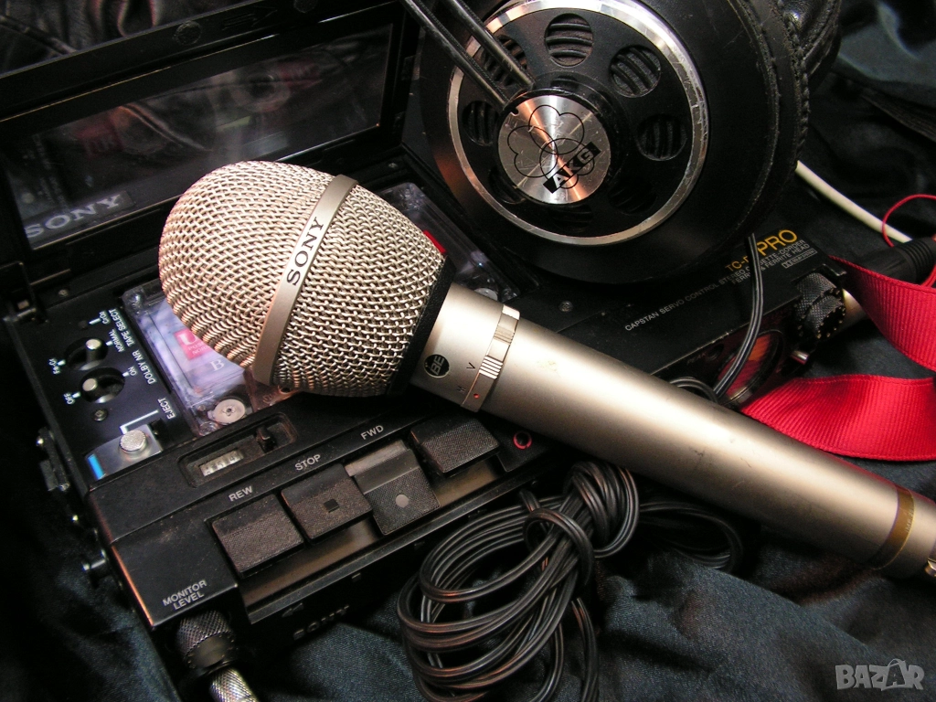 Кондензаторен – електретен микрофон Sony ECM-23F,  Винтидж, снимка 1