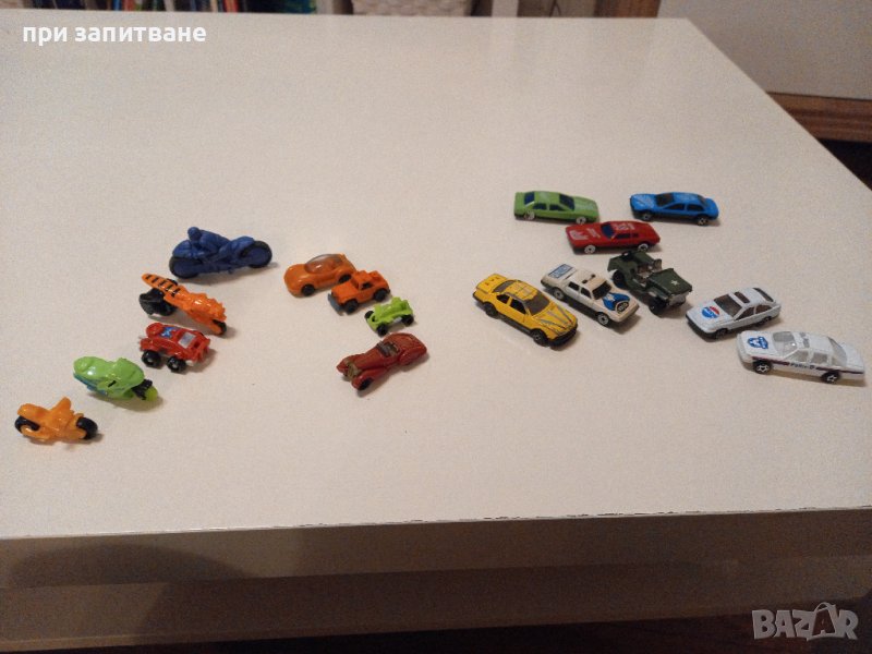 Малки колички, 9 играчки киндер и 8 китайски, снимка 1