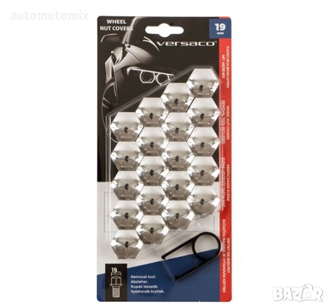 КАПАЧЕТА ЗА БОЛТОВЕ 19ММ,VERSACO ХРОМ 22208, снимка 1