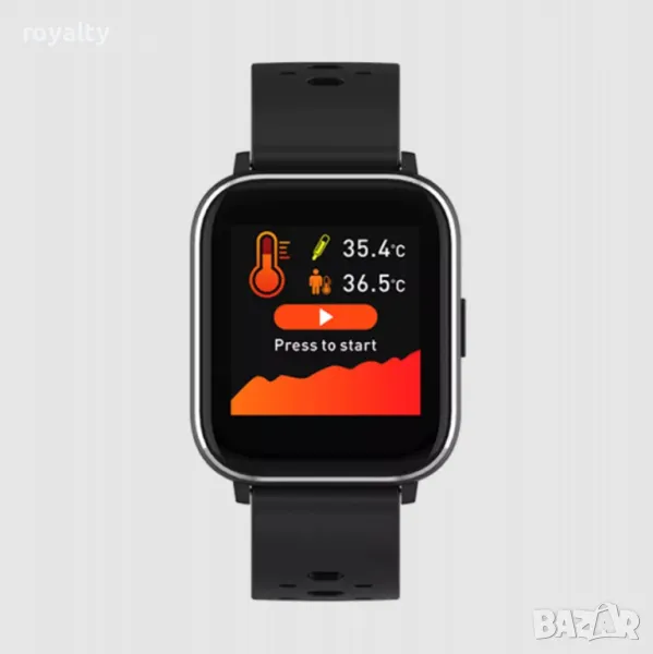 Bluetooth смарт часовник със сензор за телесна температура и пулс Denver SW-163, снимка 1