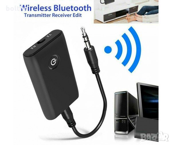 Bluetooth USB Аудио приемник - предавател 2 в 1, 3.5mm жак, снимка 1