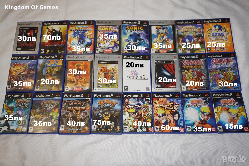 Игри за PS2 Devil May Cry 3/Sonic Mega Collection Plus/Jak X/Ratchet And Clank/Naruto 2 3/Scooby-Doo, снимка 1