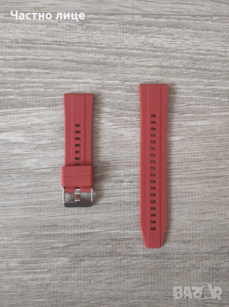 Нова червена силиконова каишка 22 мм за часовник , снимка 1