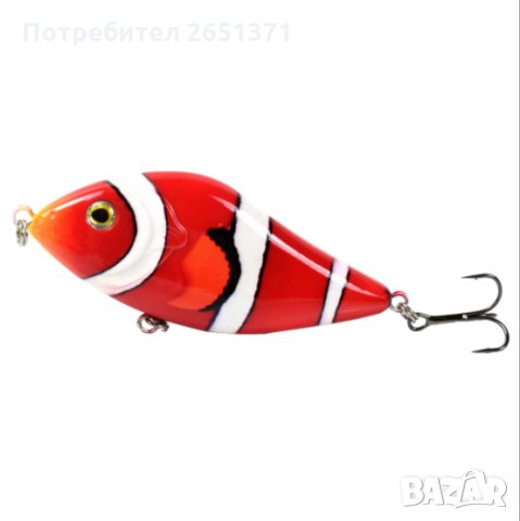 Воблер тип JERKBAIT за риболов на хищни риби– 10 см./45 гр., снимка 6 - Стръв и захранки - 33778990