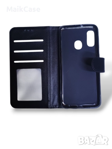 Samsung A20E Кожени калъфи тип тефтер, снимка 4 - Калъфи, кейсове - 51831416