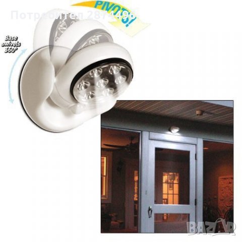 1716 Сензорна LED лампа с датчик за движение Light Angel, снимка 5 - Лед осветление - 30929384