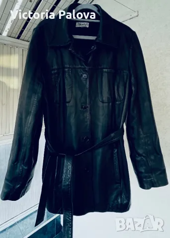 Кожено черно яке/сако   YSATIS , снимка 7 - Якета - 49047798